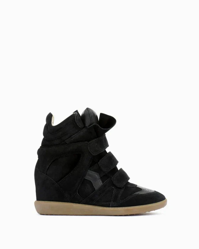 Leather Sneakers High Heel