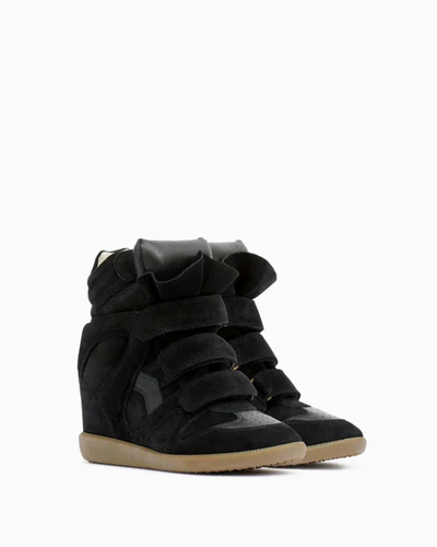 Leather Sneakers High Heel