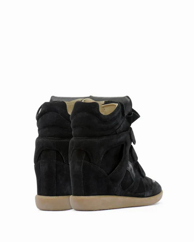 Leather Sneakers High Heel
