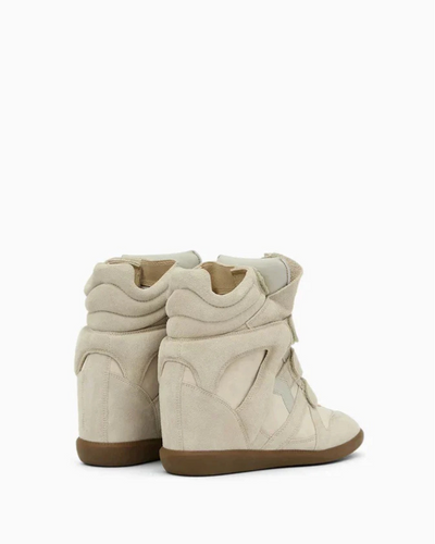 Leather Sneakers High Heel